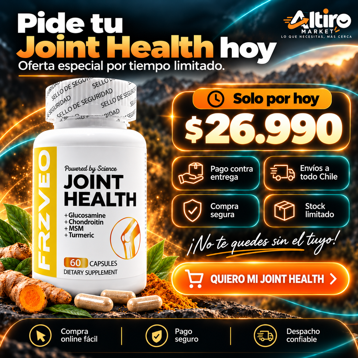 Joint Health Frzveo™ - Fórmula Avanzada para Movilidad y Bienestar Articular